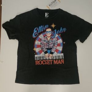 Dreamers Black Elton John Graphic Tee